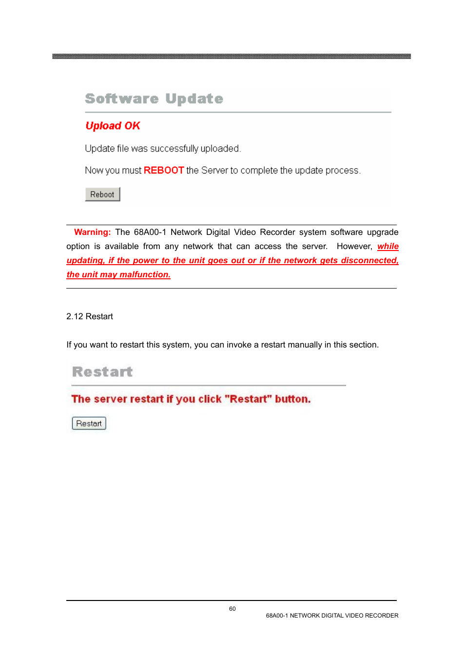12 restart | Home Automation 68A00-1 User Manual | Page 62 / 67