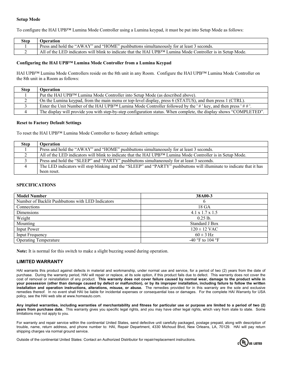 Home Automation 38A00-3 User Manual | Page 4 / 4