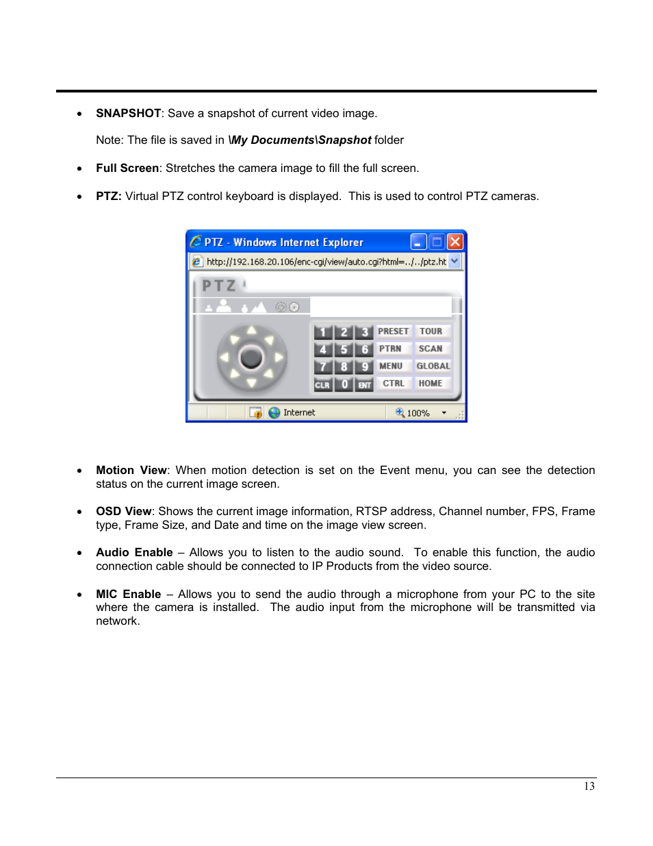 Home Automation CAMERA SERVER 87A00-1 User Manual | Page 19 / 59