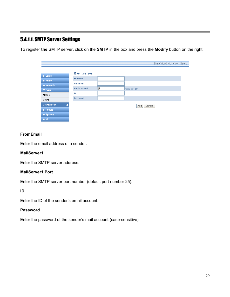 Home Automation CAMERA SERVER 87A00-1 User Manual | Page 35 / 59