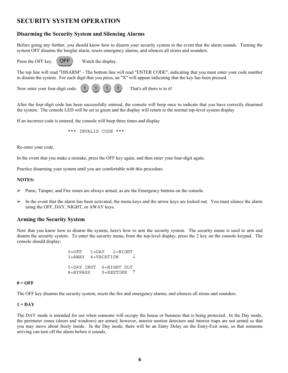 Security system operation | Home Automation SIA CP-01 User Manual | Page 14 / 88