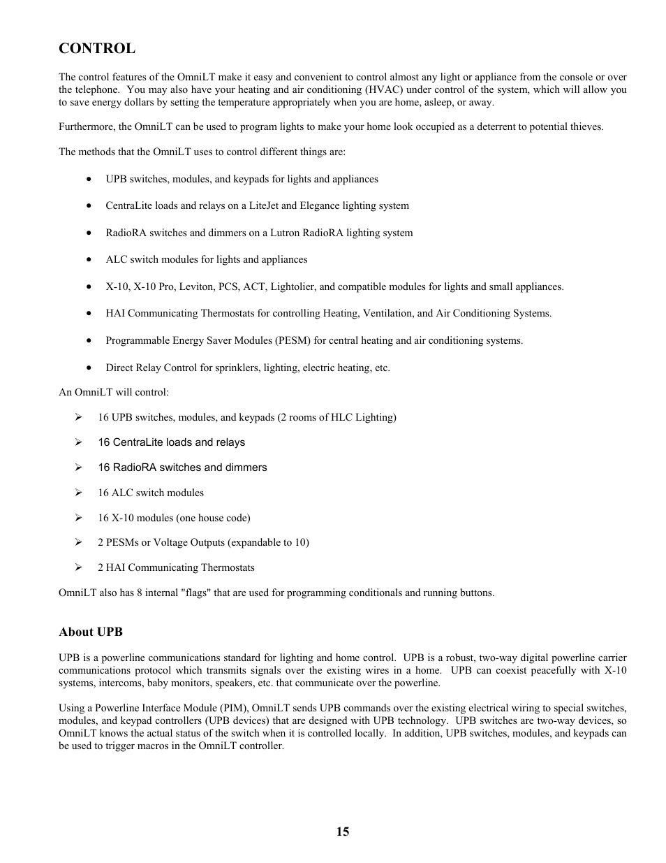 Control | Home Automation SIA CP-01 User Manual | Page 23 / 88