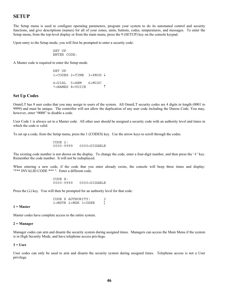 Setup | Home Automation SIA CP-01 User Manual | Page 54 / 88