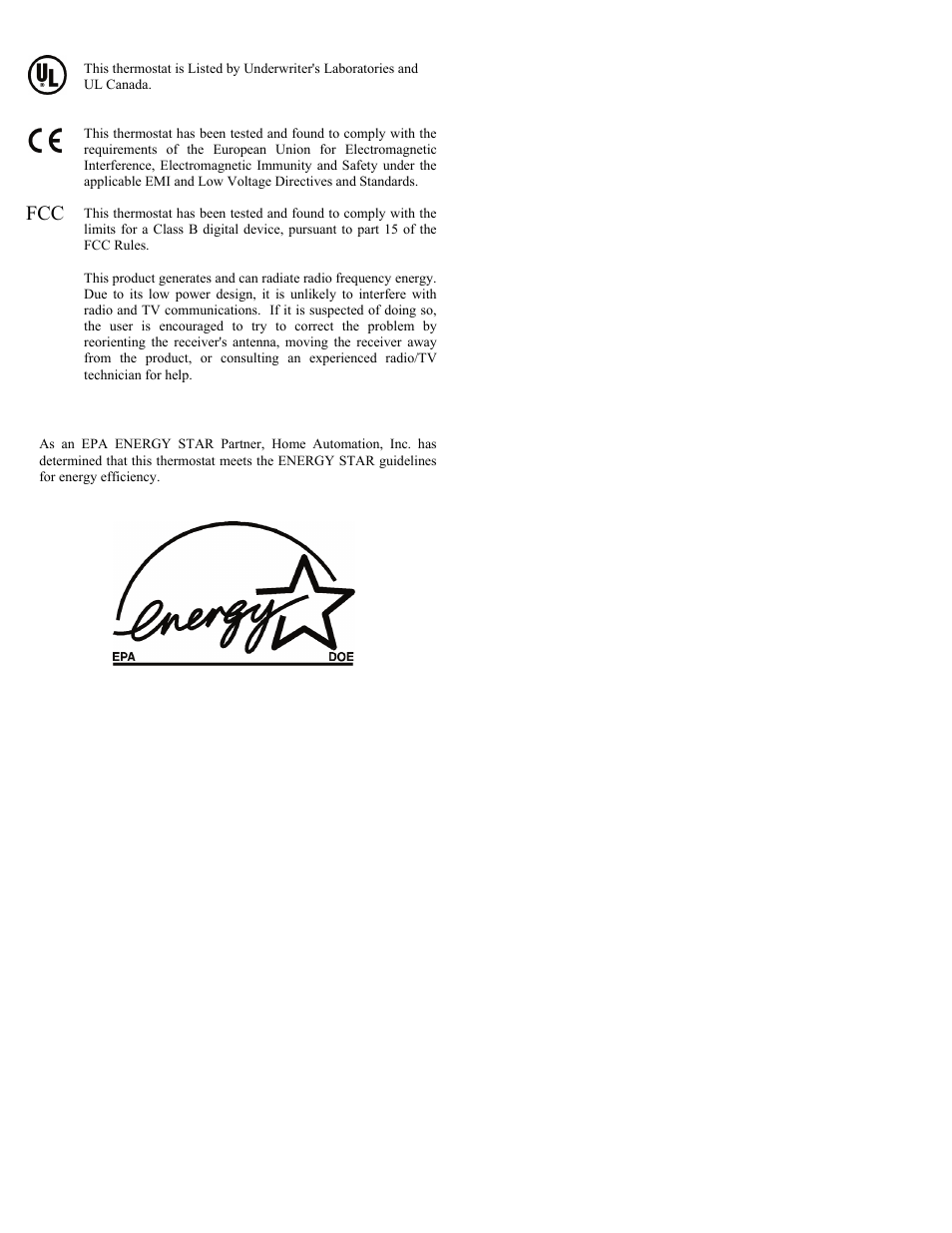 Home Automation O M N I S T A T RC-90B User Manual | Page 4 / 20