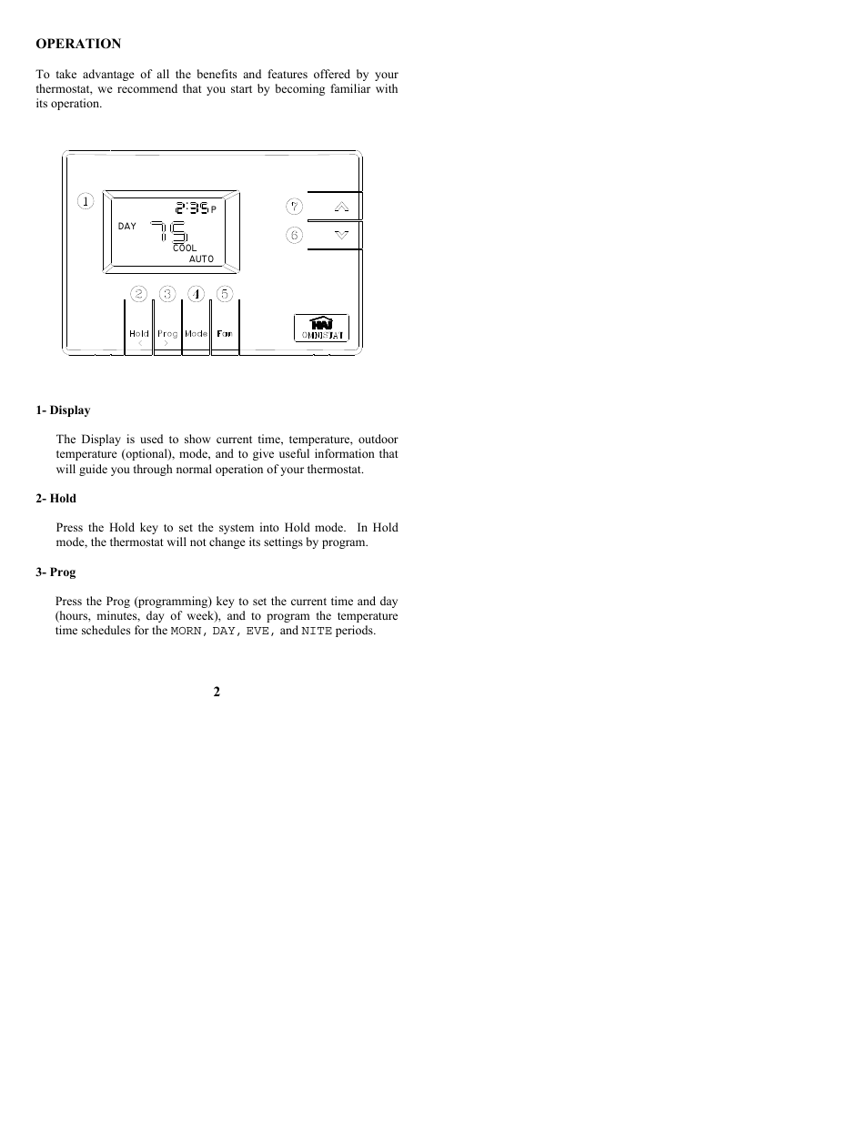 Home Automation O M N I S T A T RC-90B User Manual | Page 6 / 20