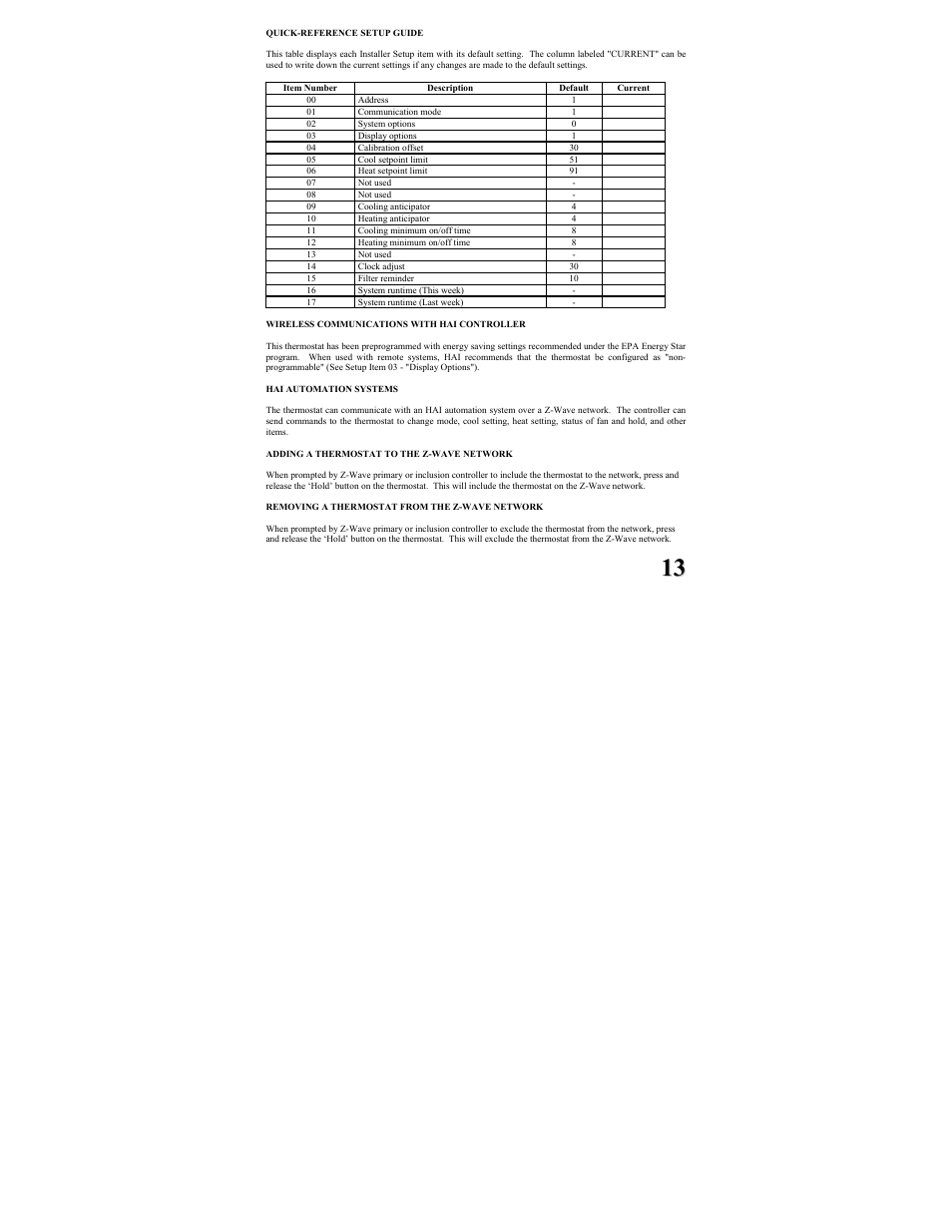 Home Automation RC-80BZ User Manual | Page 13 / 16