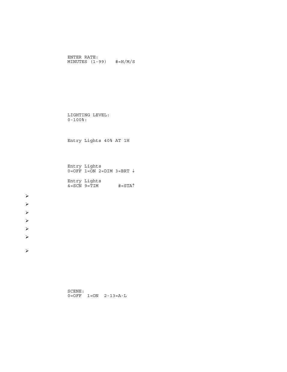 Ramp command (alc), Controlling compose units, Scene command (compose) | Home Automation OmniPro II User Manual | Page 32 / 100