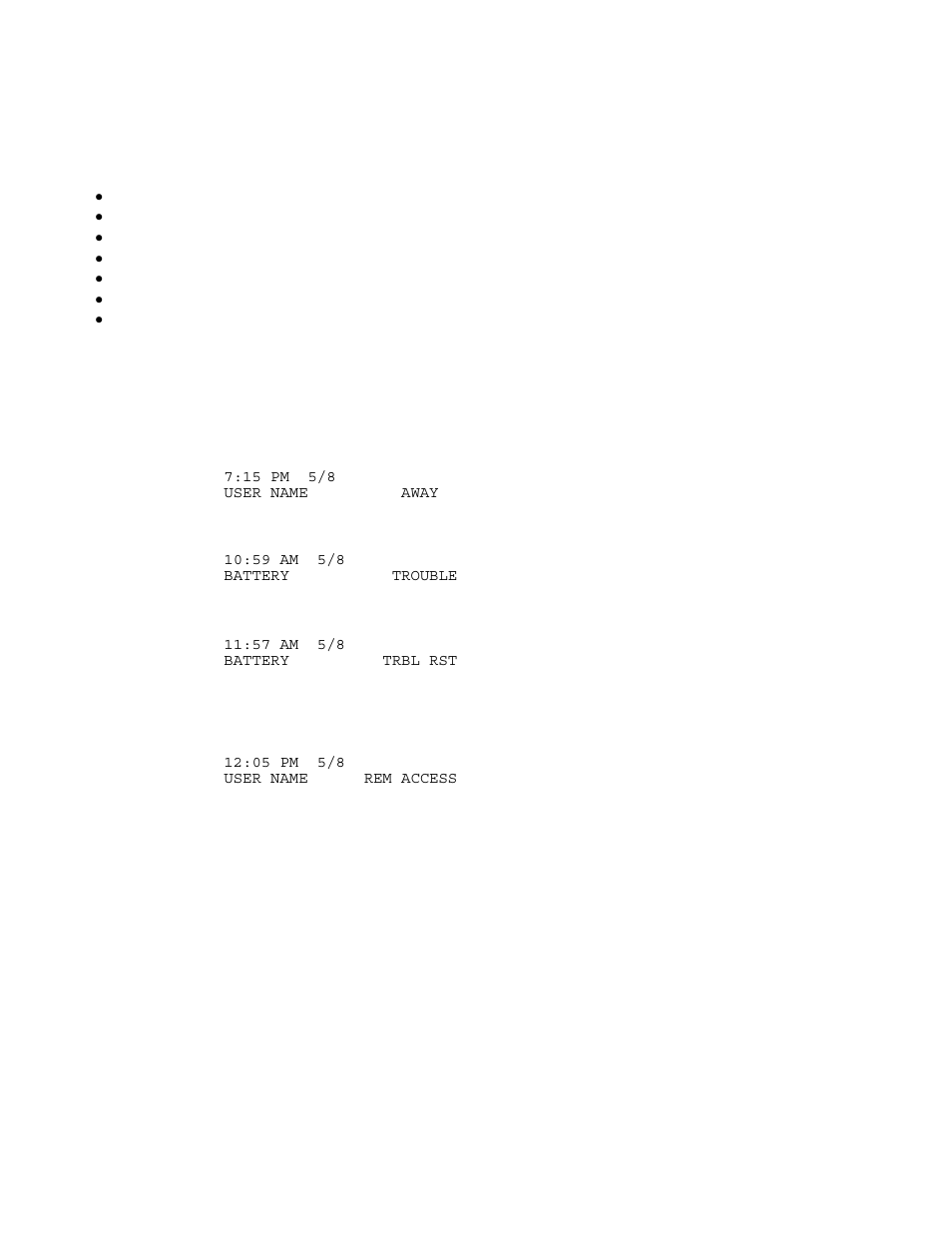 Event log, Show events | Home Automation OmniPro II User Manual | Page 48 / 100