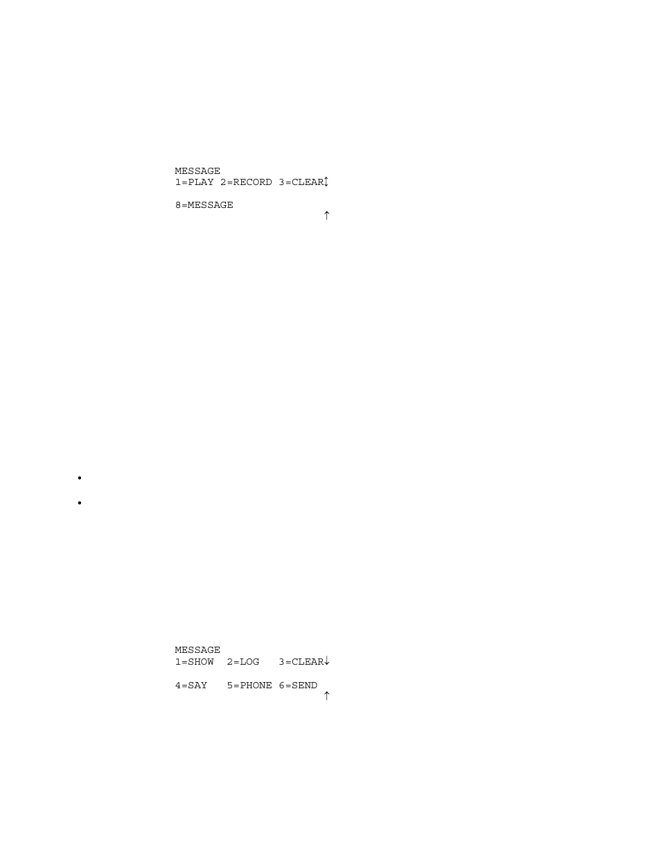 Messages, Record memo message, Play memo message | Clear text messages, Message | Home Automation OmniPro II User Manual | Page 49 / 100