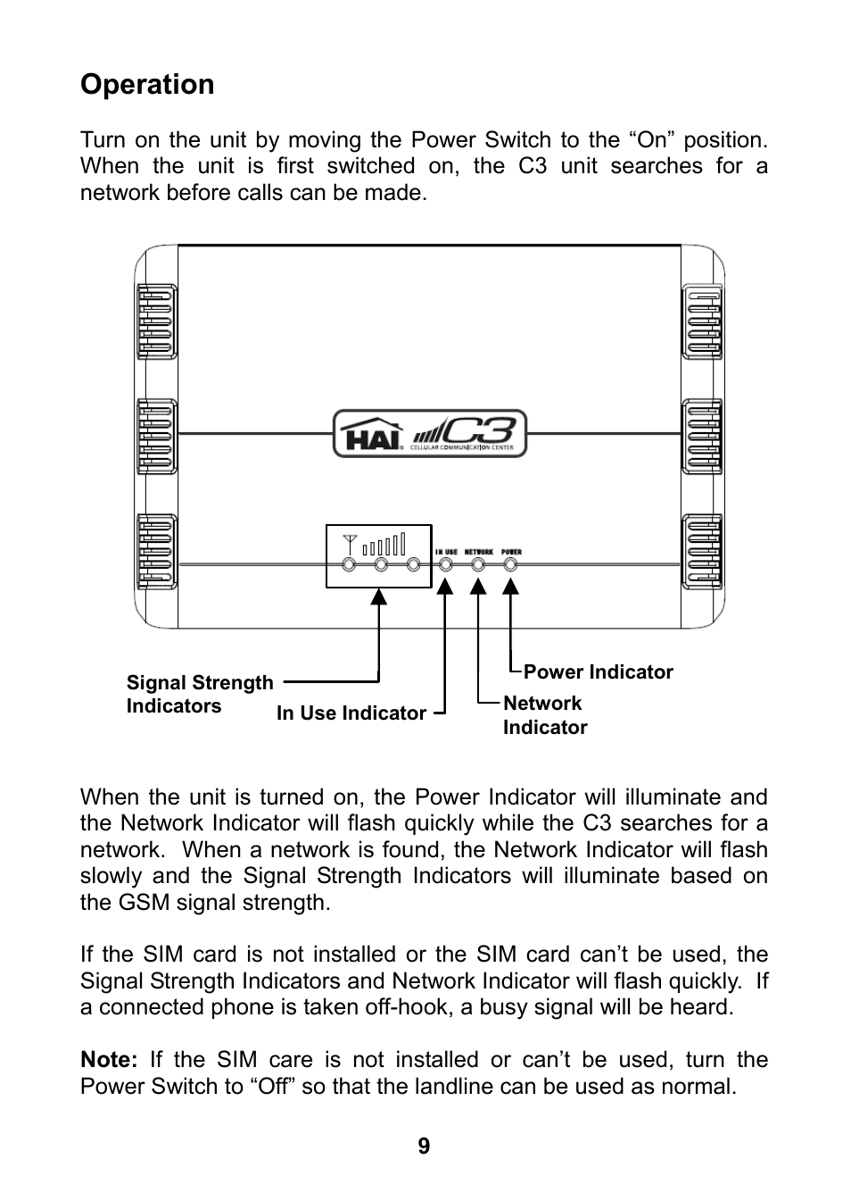 Operation | Home Automation 70A00-1 User Manual | Page 13 / 20