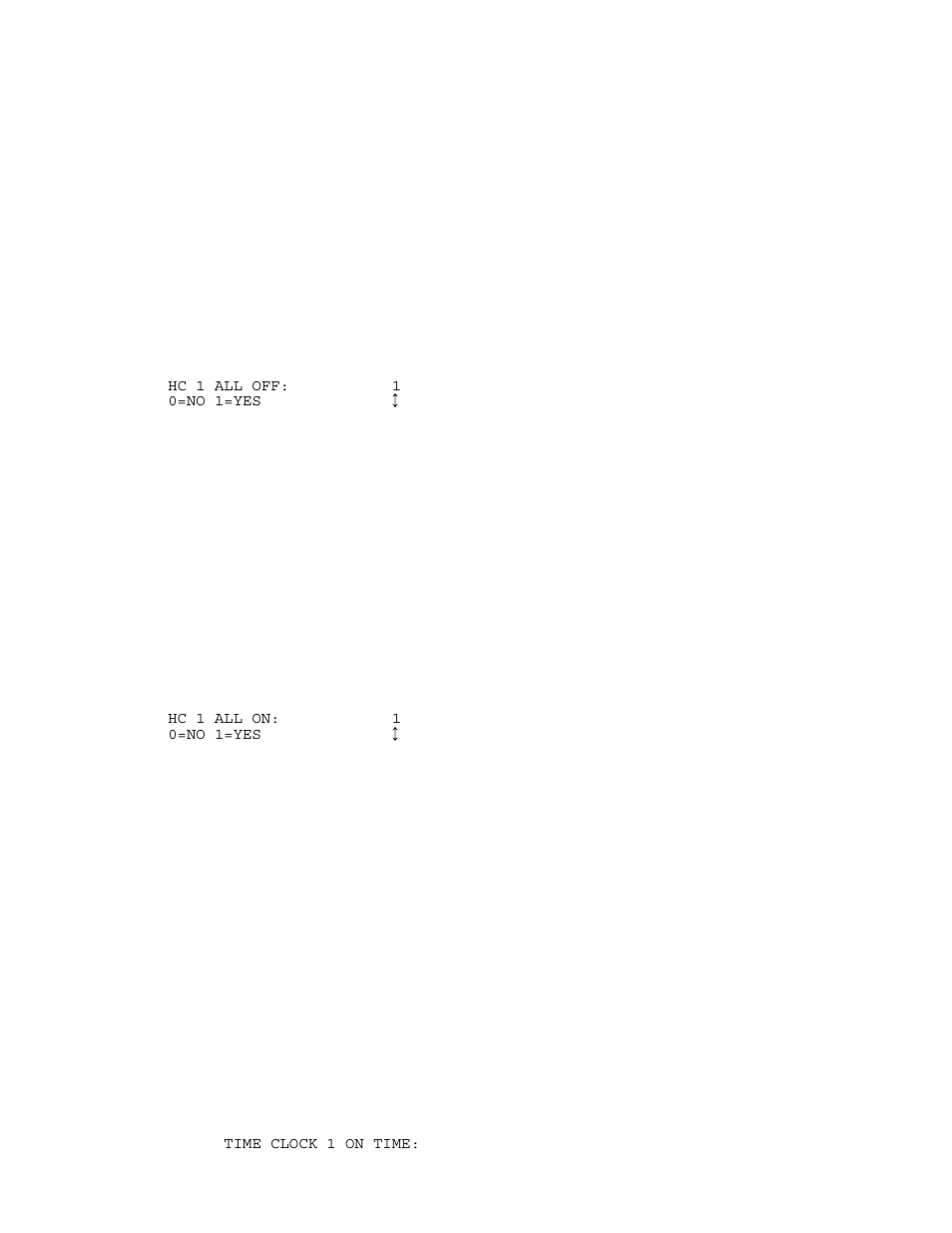 House code all off, Time clocks | Home Automation SECURITY SYSTEM User Manual | Page 68 / 82
