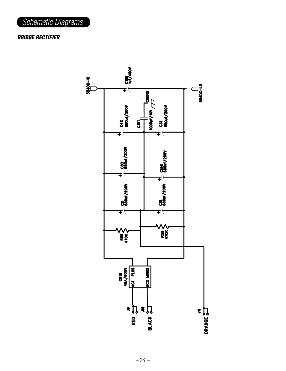 Schematic diagrams | Hafler GX2600CE User Manual | Page 28 / 44