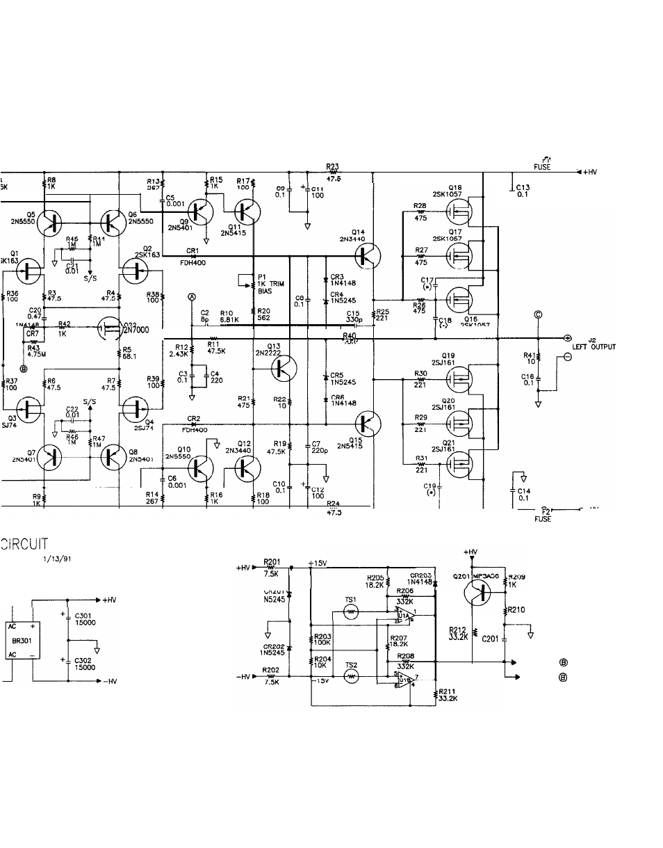 Schematic diagram | Hafler 9180 User Manual | Page 18 / 20