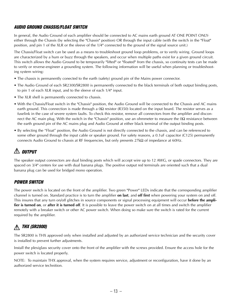 Hafler SR2800CE User Manual | Page 15 / 24