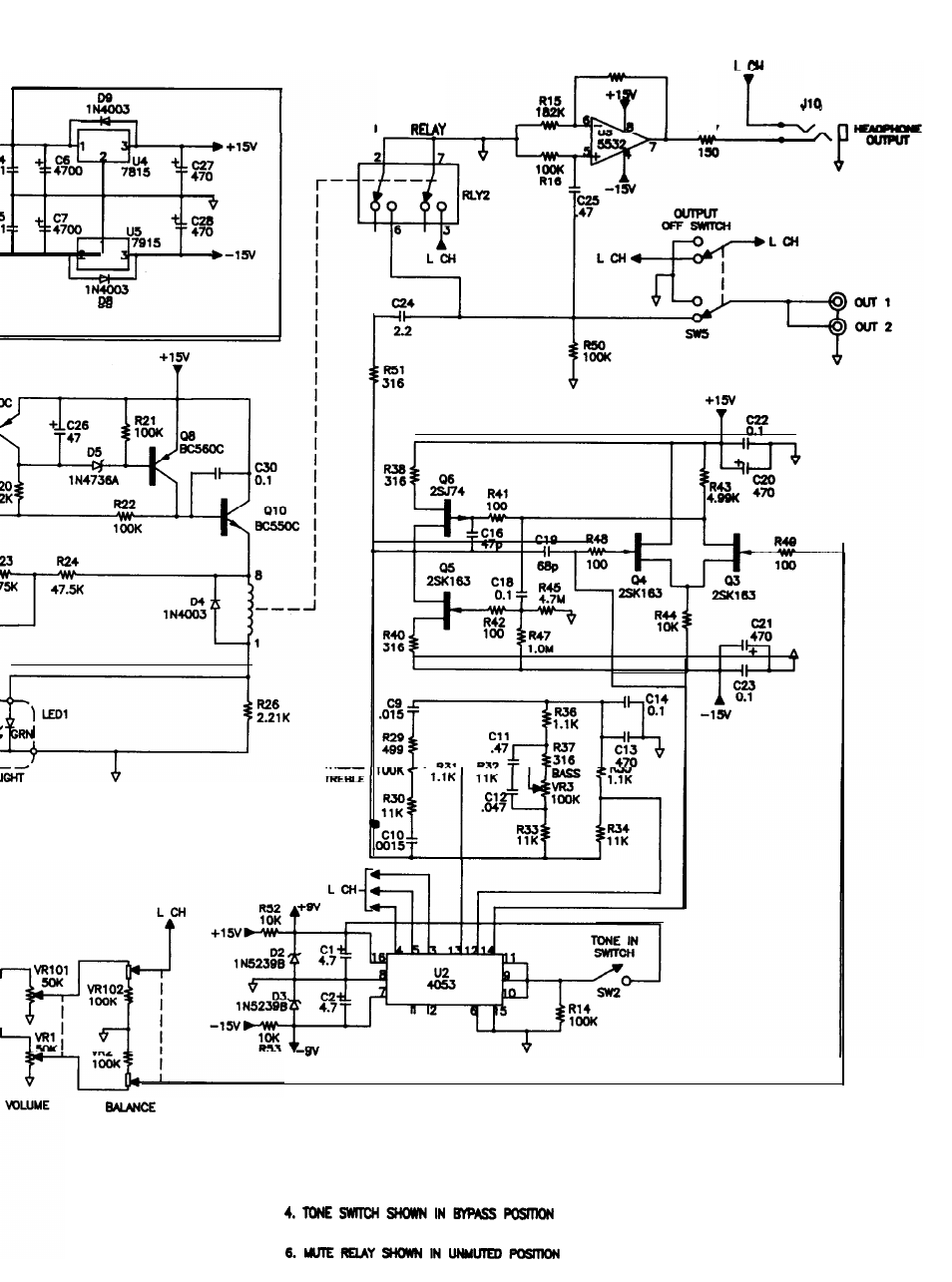 Board circuit schematic | Hafler 0915P User Manual | Page 23 / 27