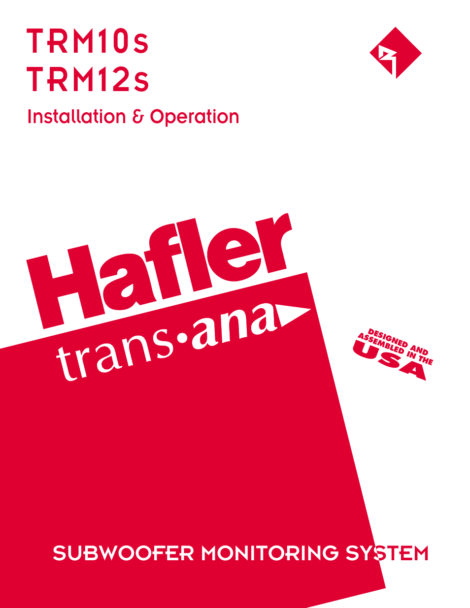 Hafler TRANSANA TRM10S User Manual | 32 pages