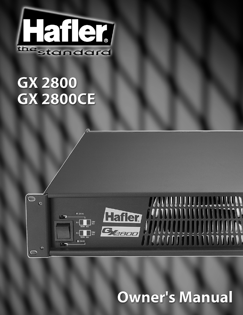 Hafler GX2800CE User Manual | 24 pages