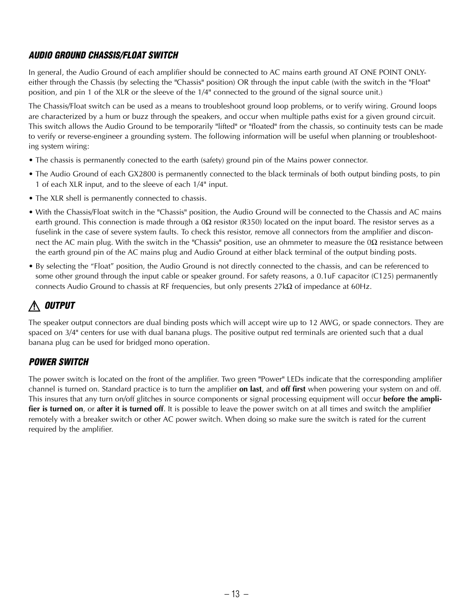 Hafler GX2800CE User Manual | Page 15 / 24