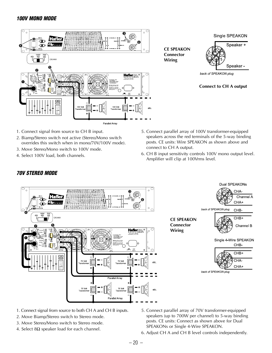 Hafler GX2800CE User Manual | Page 22 / 24