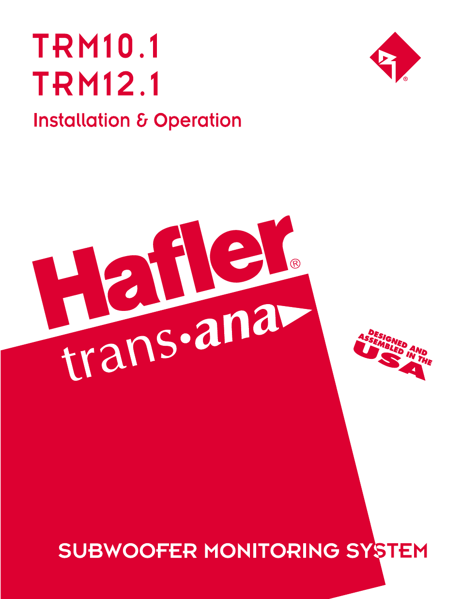 Hafler TRM10.1 User Manual | 32 pages