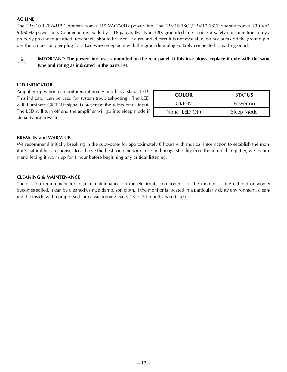 Hafler TRM10.1 User Manual | Page 22 / 32