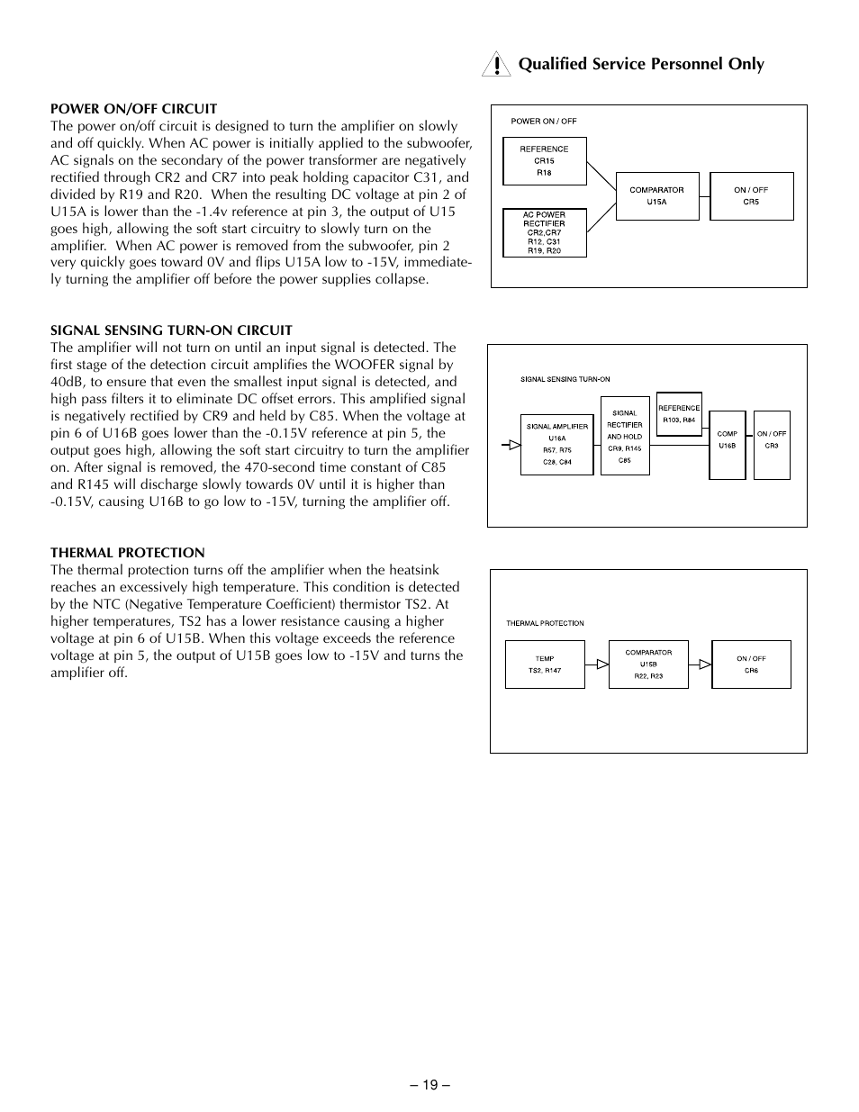 Qualified service personnel only | Hafler TRM10.1 User Manual | Page 28 / 32