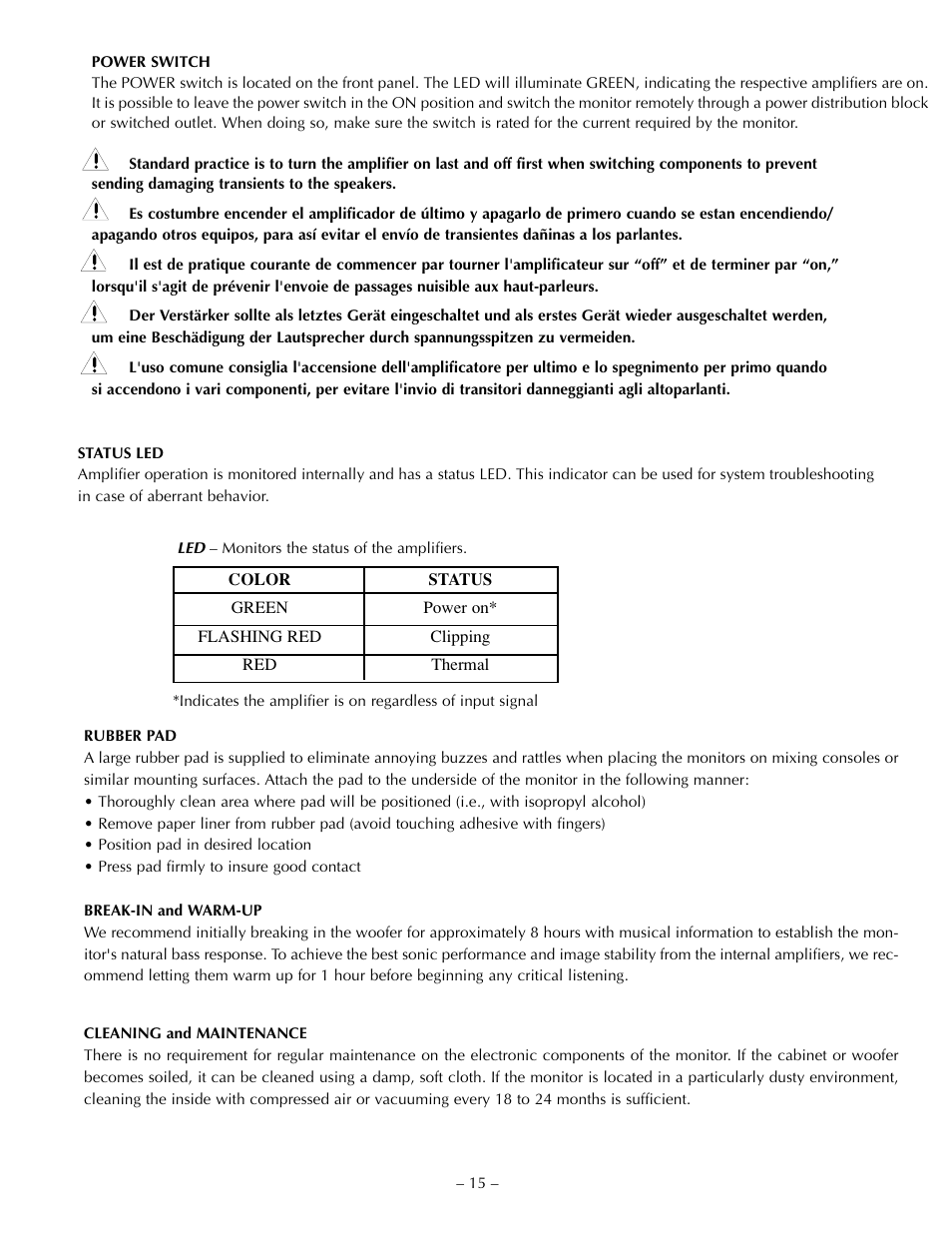 Hafler TRM6.1CE User Manual | Page 24 / 36