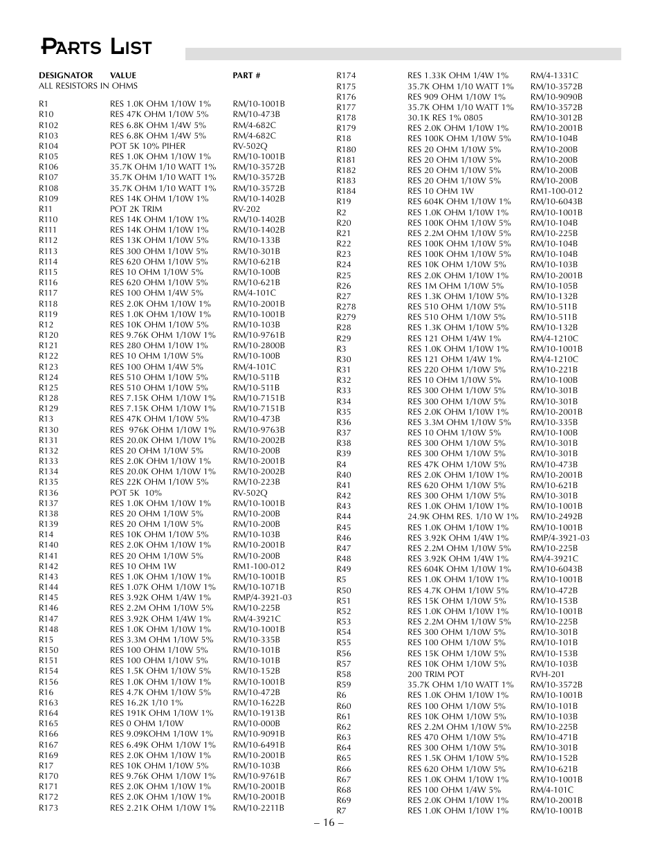Arts | Hafler TRM6.1CE User Manual | Page 25 / 36