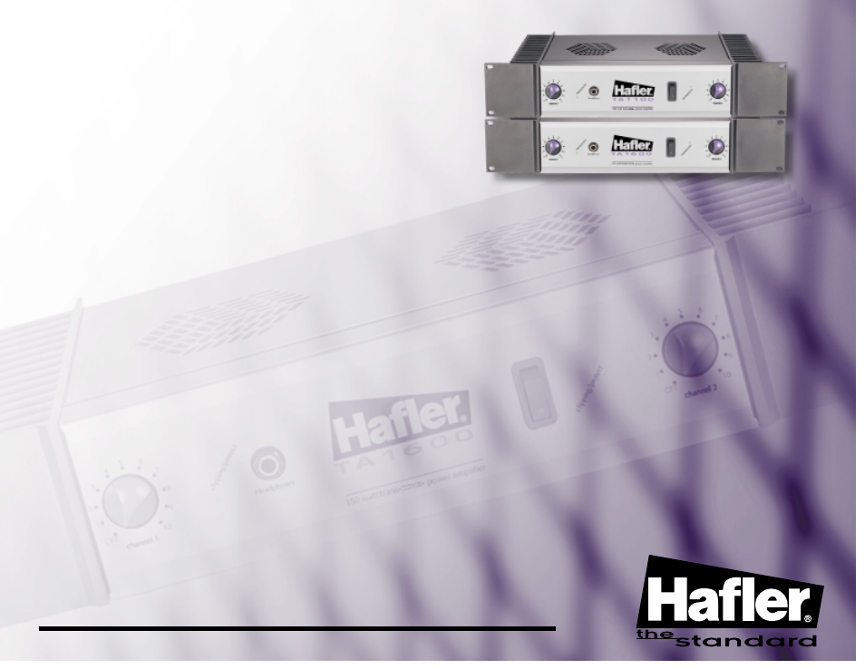 Hafler TA1600 User Manual | 2 pages