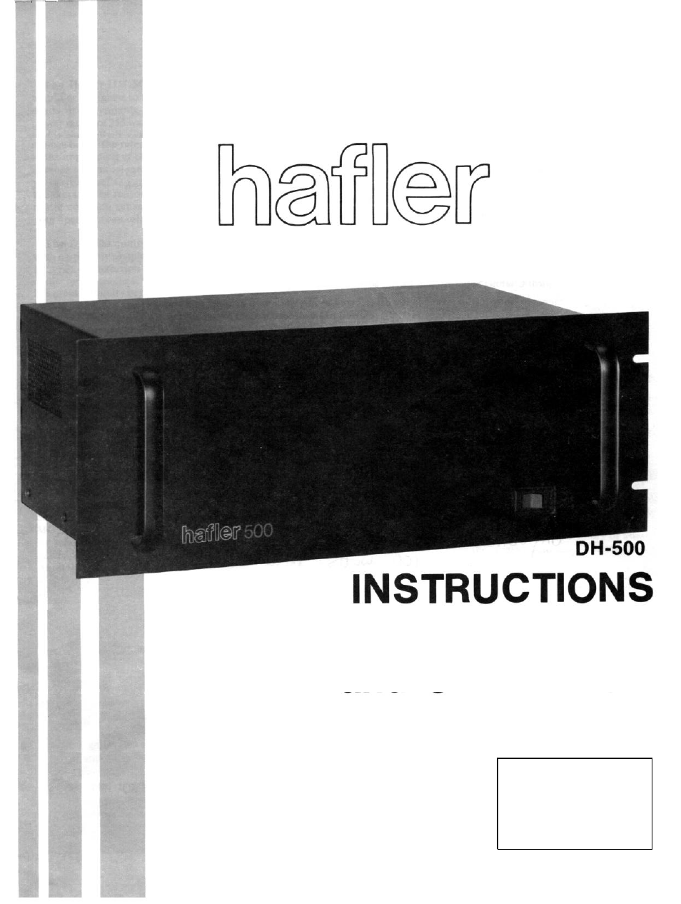 Hafler DH-500 User Manual | 23 pages
