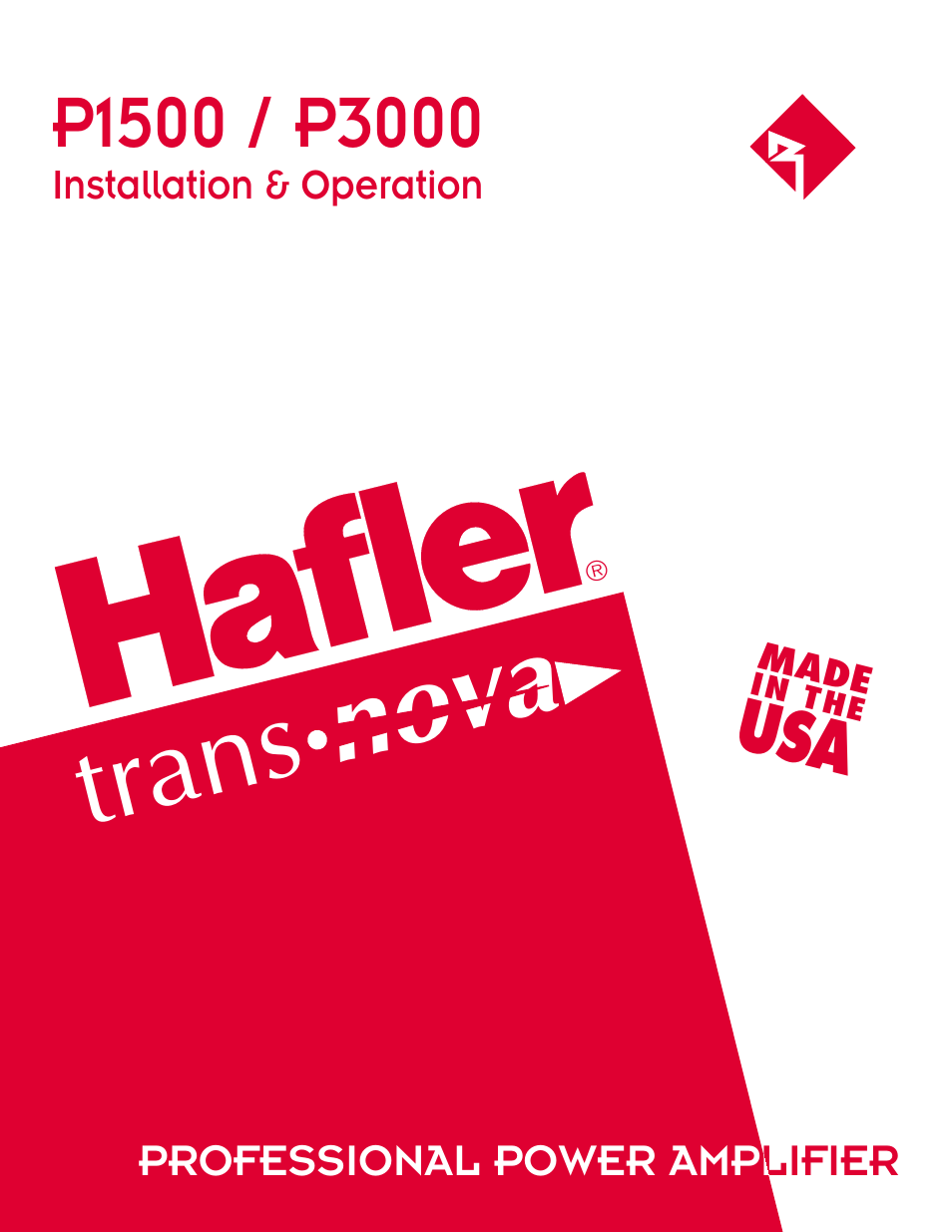 Hafler P1500 User Manual | 28 pages