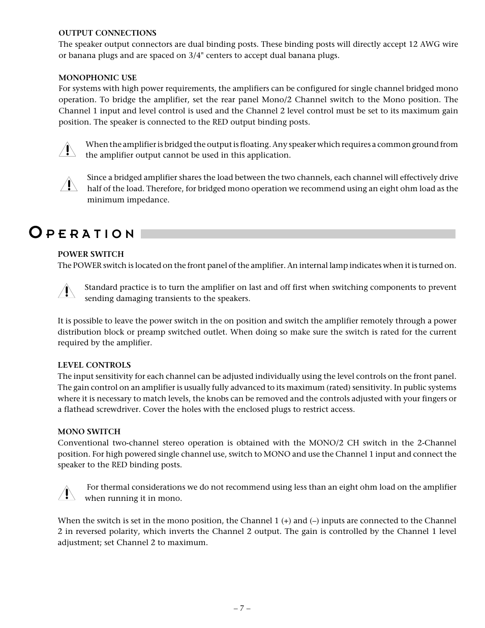 Hafler P1500 User Manual | Page 16 / 28