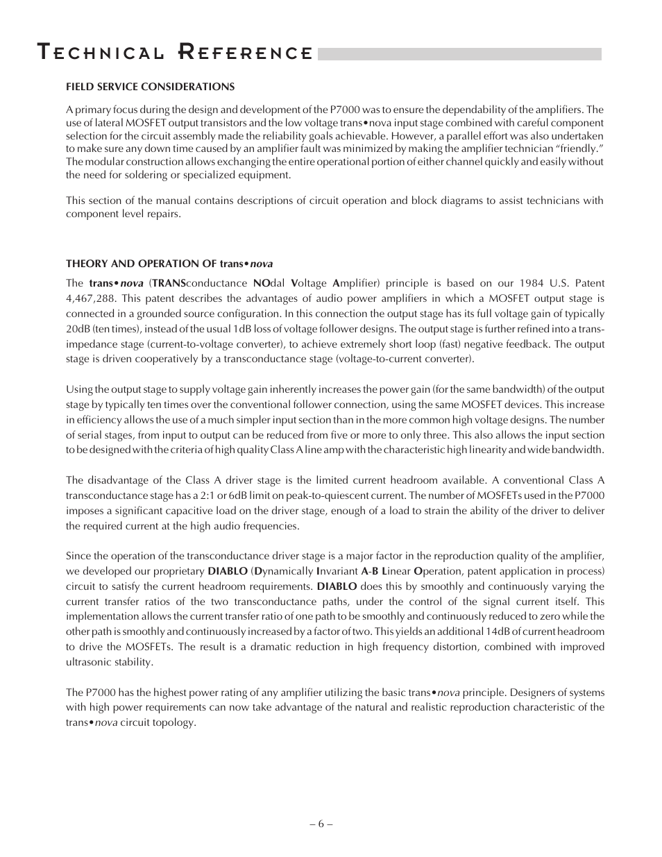 Hafler P7000 User Manual | Page 10 / 24