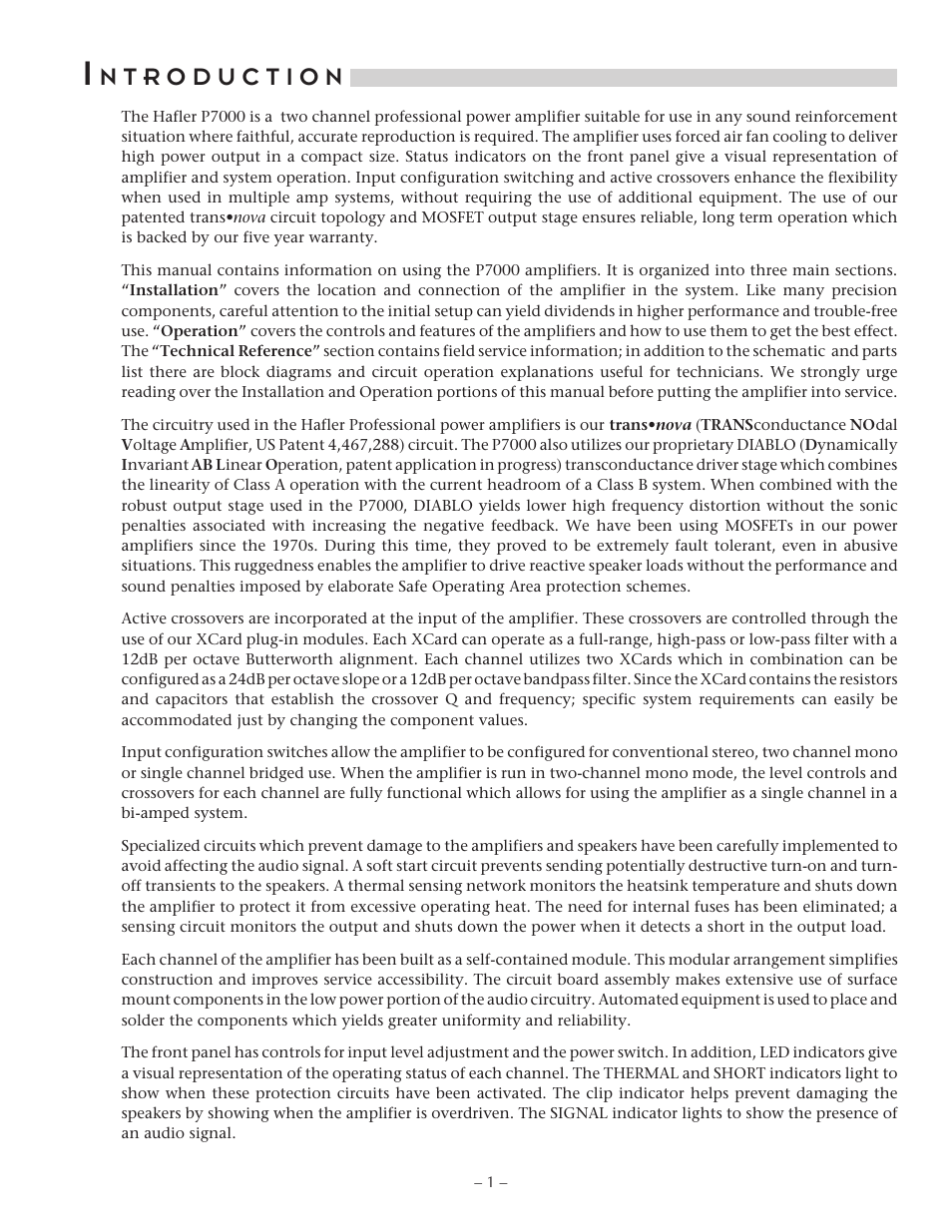 Hafler P7000 User Manual | Page 5 / 24