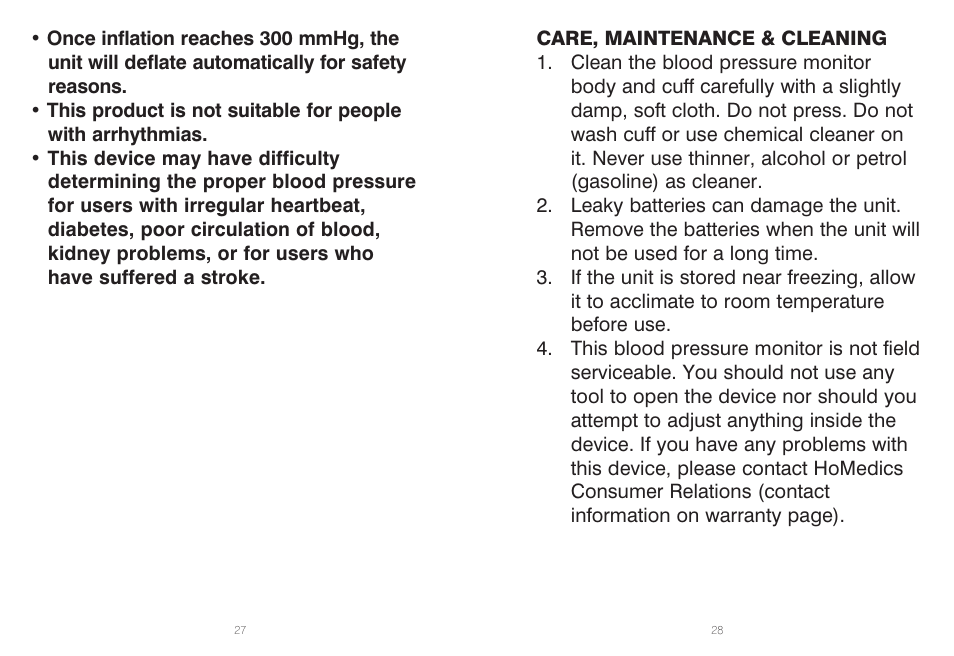 HoMedics IB-BPW060A User Manual | Page 15 / 36