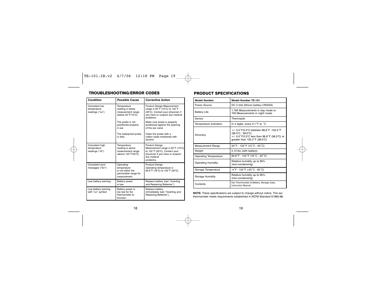 HoMedics TE-101 User Manual | Page 10 / 20