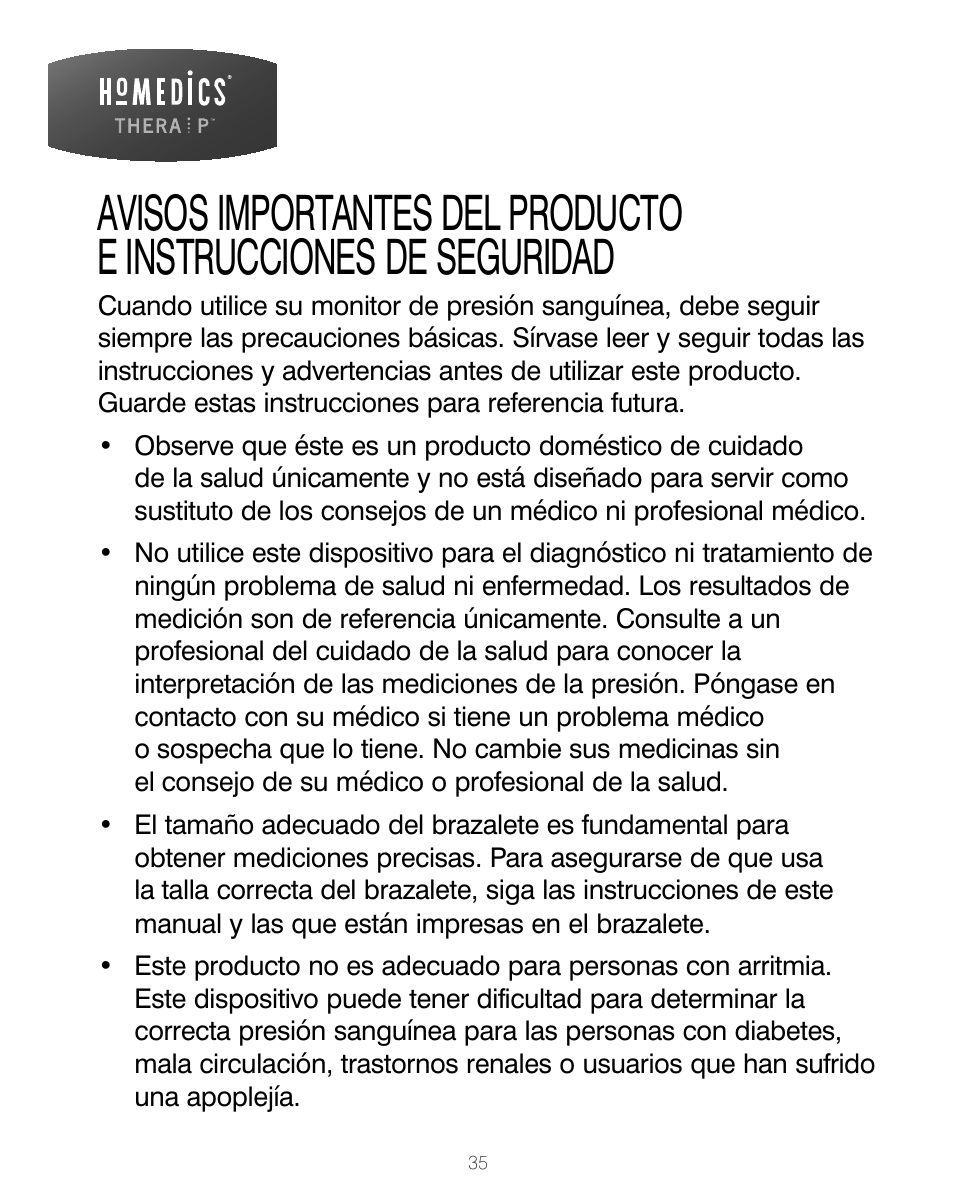 HoMedics BPA-200 User Manual | Page 36 / 64