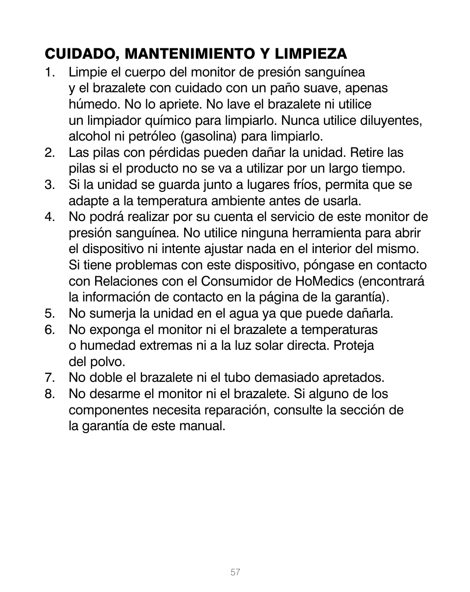 HoMedics BPA-200 User Manual | Page 58 / 64