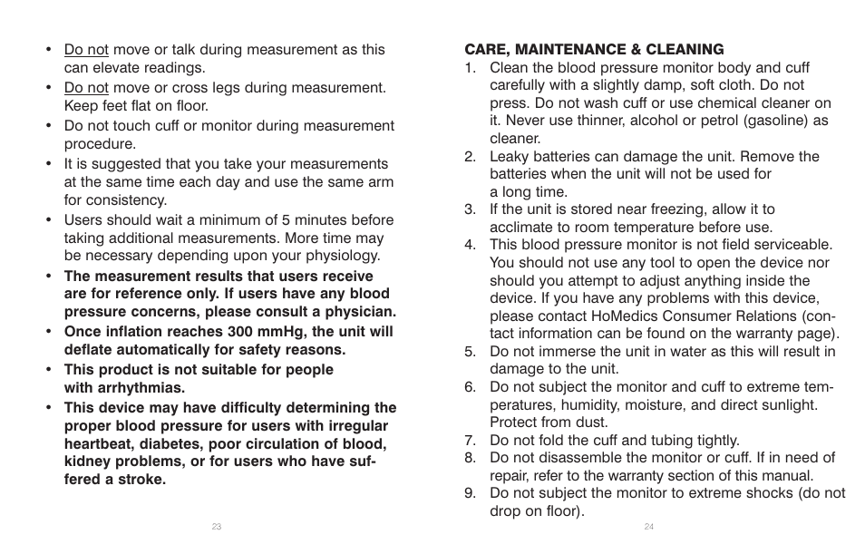 HoMedics IB-BPA060A User Manual | Page 13 / 30