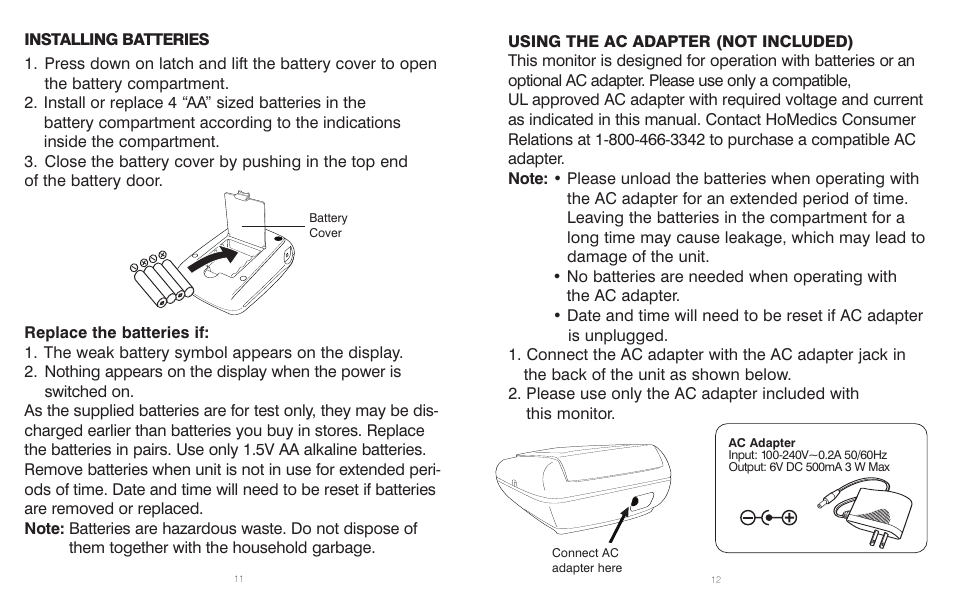 HoMedics IB-BPA060A User Manual | Page 7 / 30