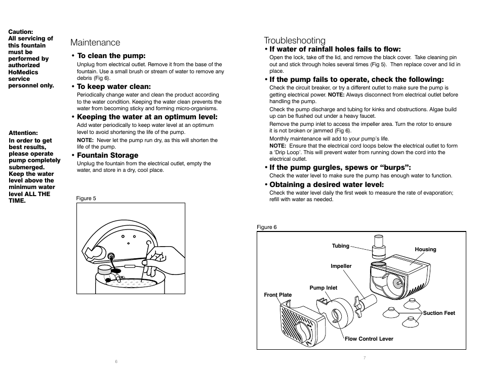 Troubleshooting, Maintenance | HoMedics WRF-REL User Manual | Page 4 / 4