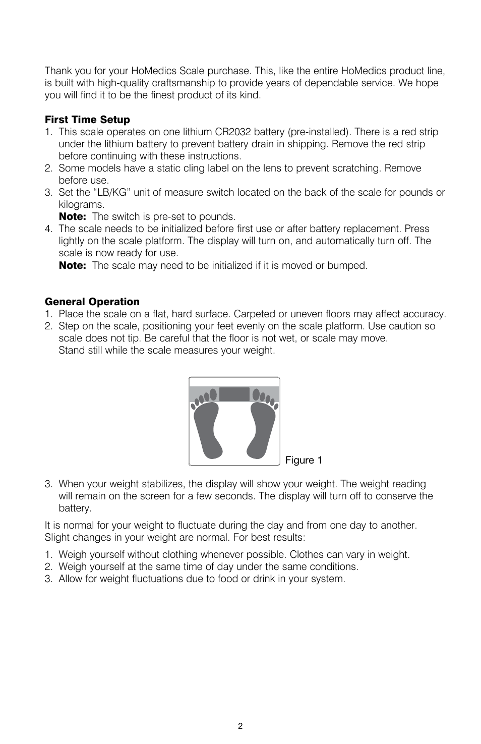 HoMedics DIGITAL SCALE IB-SC475 User Manual | Page 3 / 12