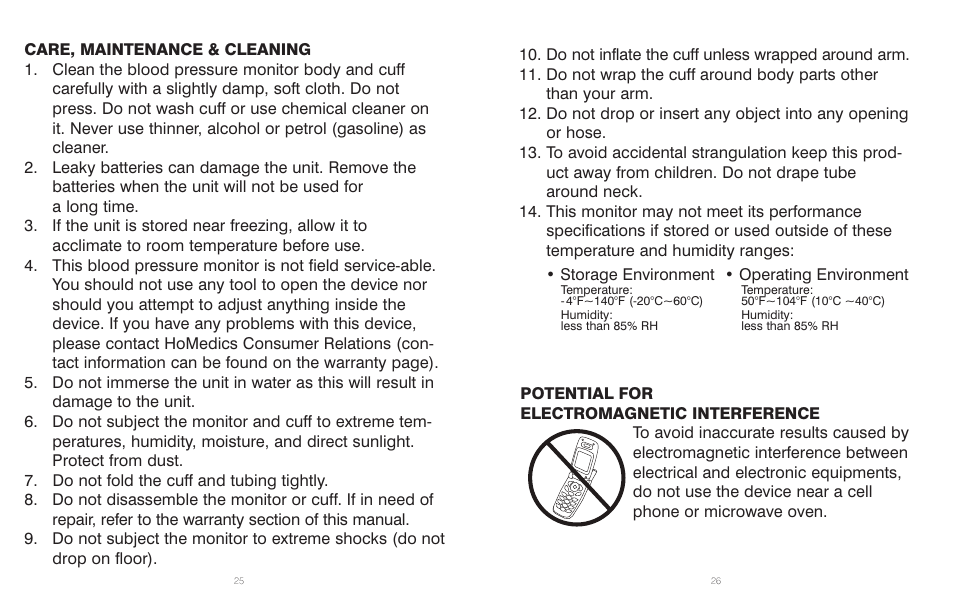 HoMedics BPA-110 User Manual | Page 14 / 30