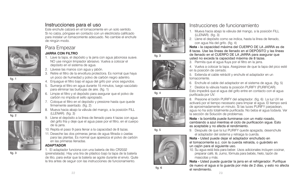 Instrucciones de funcionamiento, Instrucciones para el uso, Para empezar | HoMedics Restore RWS-1FL User Manual | Page 12 / 16