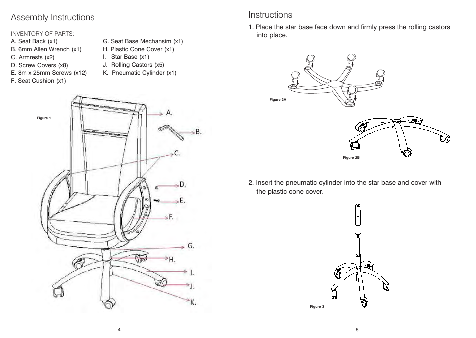 Assembly instructions, Instructions | HoMedics OCTS-200 User Manual | Page 3 / 17