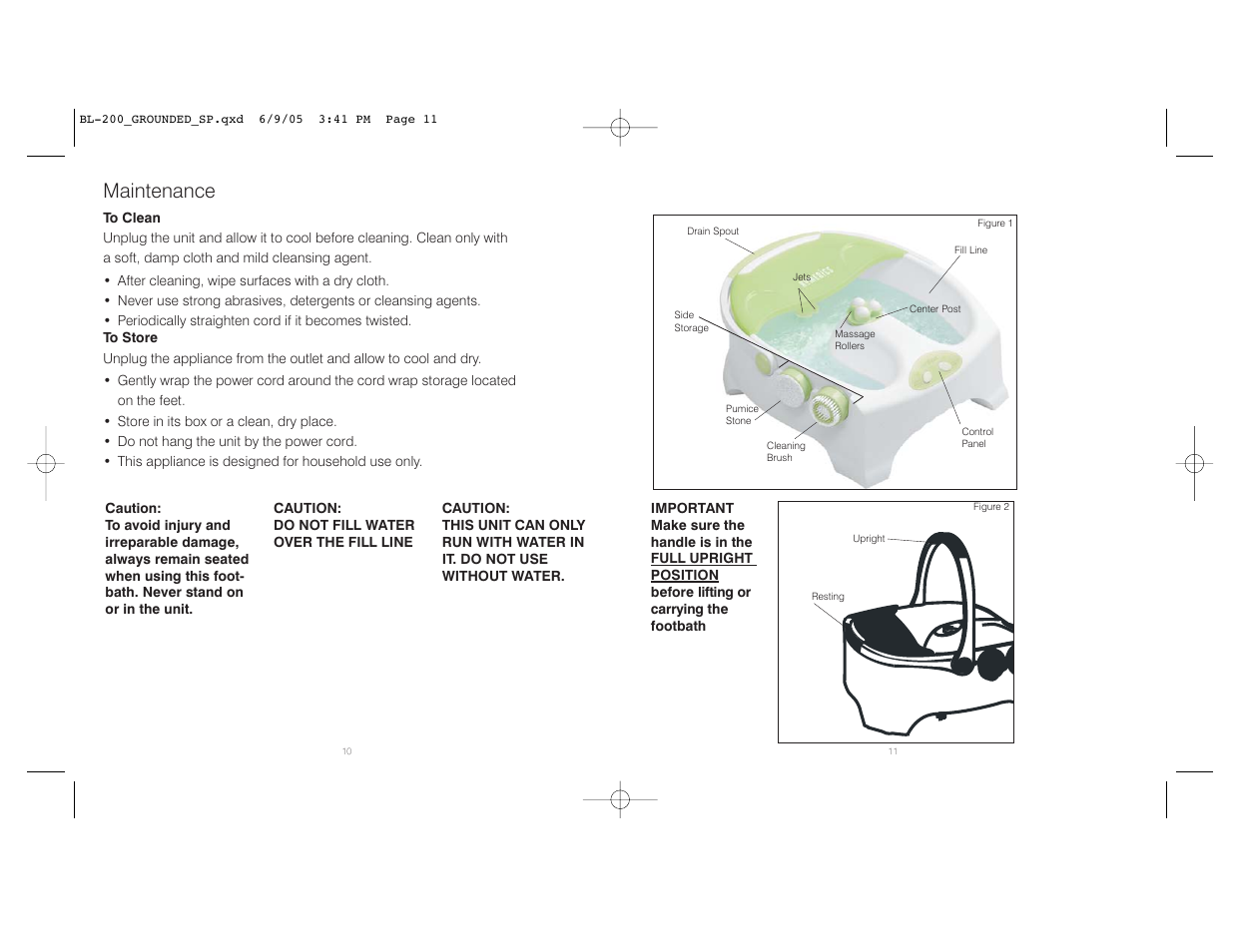 Maintenance | HoMedics BL-200 User Manual | Page 6 / 12