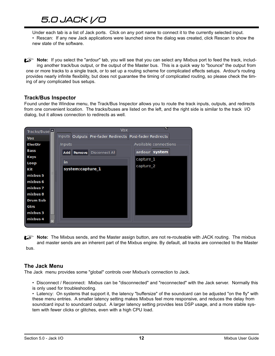 55 0 j ja ac ck k ii/ /o o | Harrison Labs MIXBUS V2.0.2 User Manual | Page 12 / 88