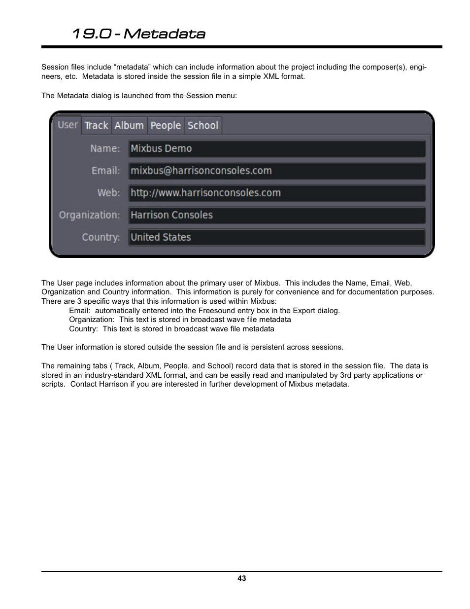 Harrison Labs MIXBUS V2.0.2 User Manual | Page 43 / 88