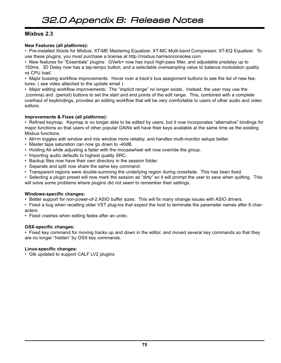 Harrison Labs MIXBUS V2.0.2 User Manual | Page 75 / 88