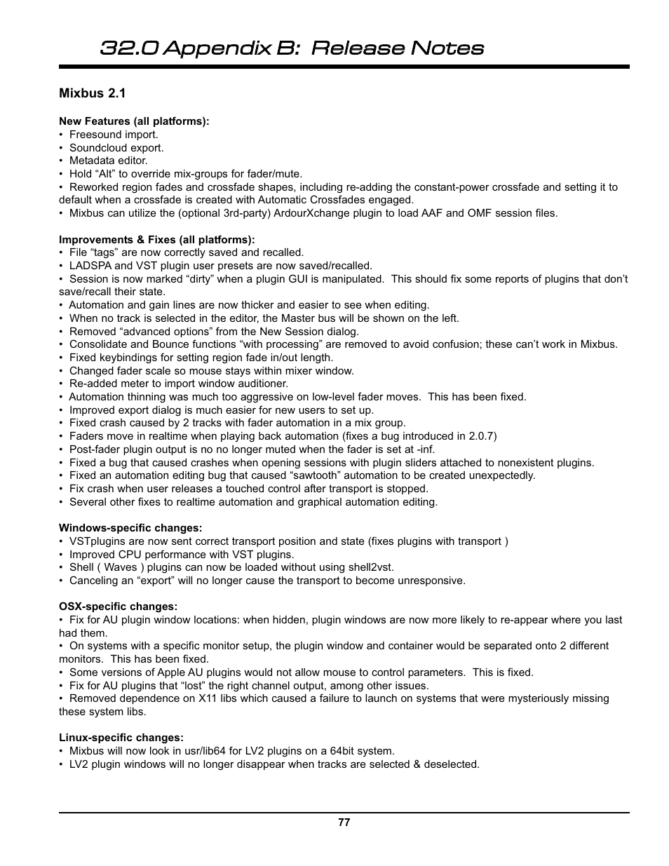 Harrison Labs MIXBUS V2.0.2 User Manual | Page 77 / 88